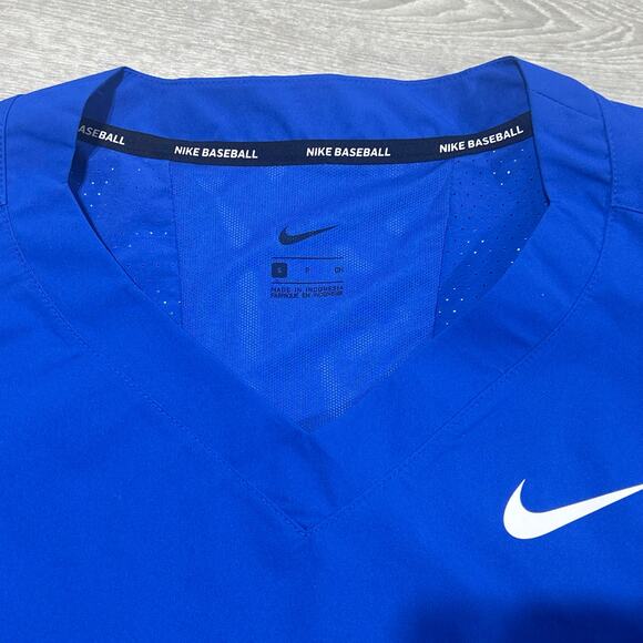 NWT Nike 3/4 Sleeve Baseball Batting Cage Jacket Blue Size S - Picture 3 of 6